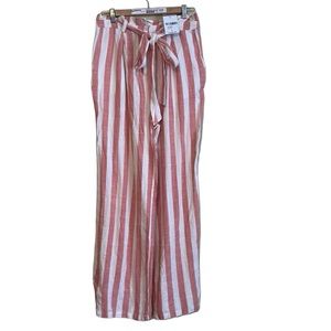 NWT Forever 21 women’s pants size large linen‎ blend wide leg